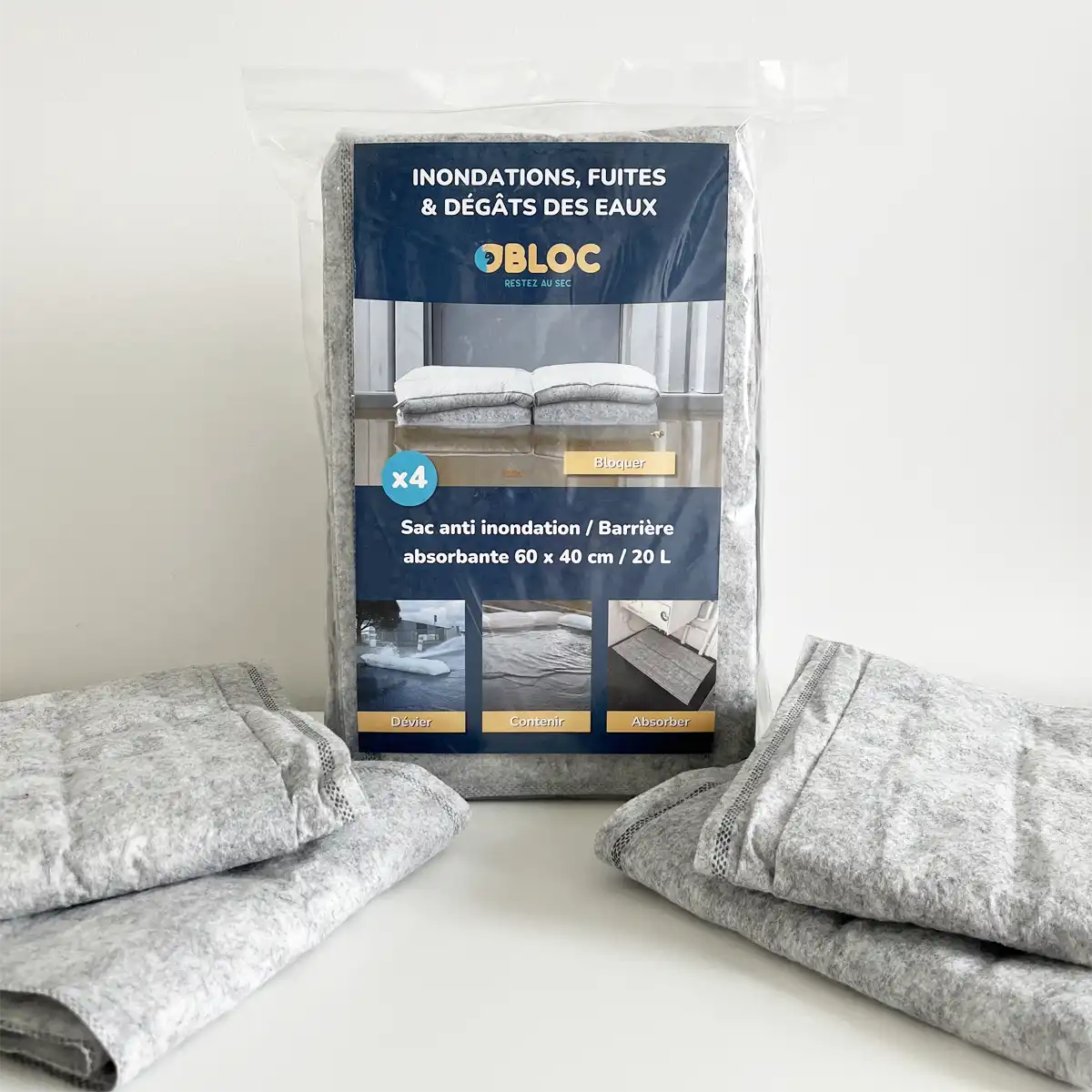 Sac anti inondation | Barrière absorbante contre les fuites et dégâts des eaux