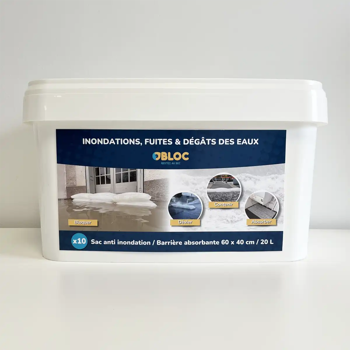 Flood bag | Absorbent barrier against leaks and water damage