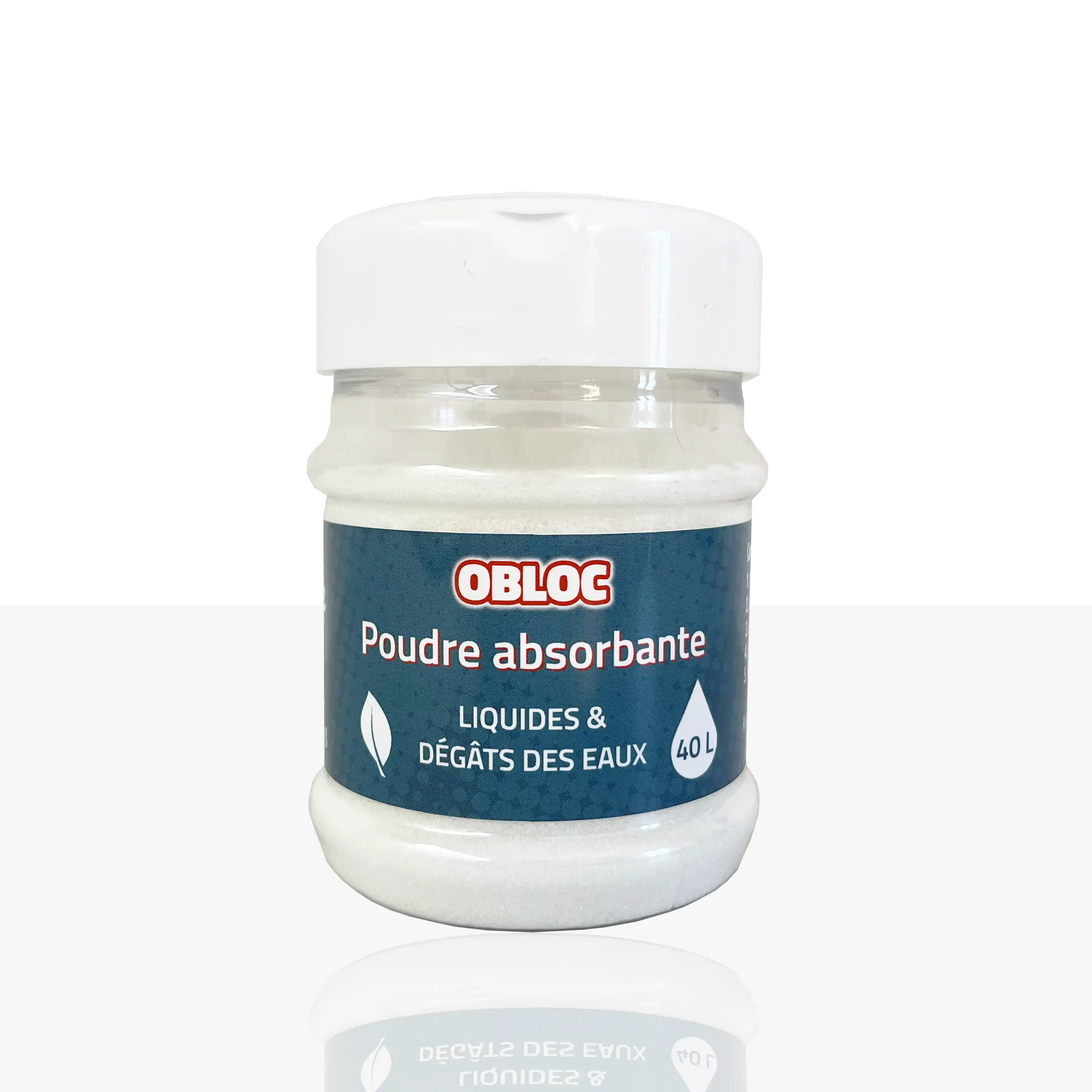 Poudre super absorbante eau et boue