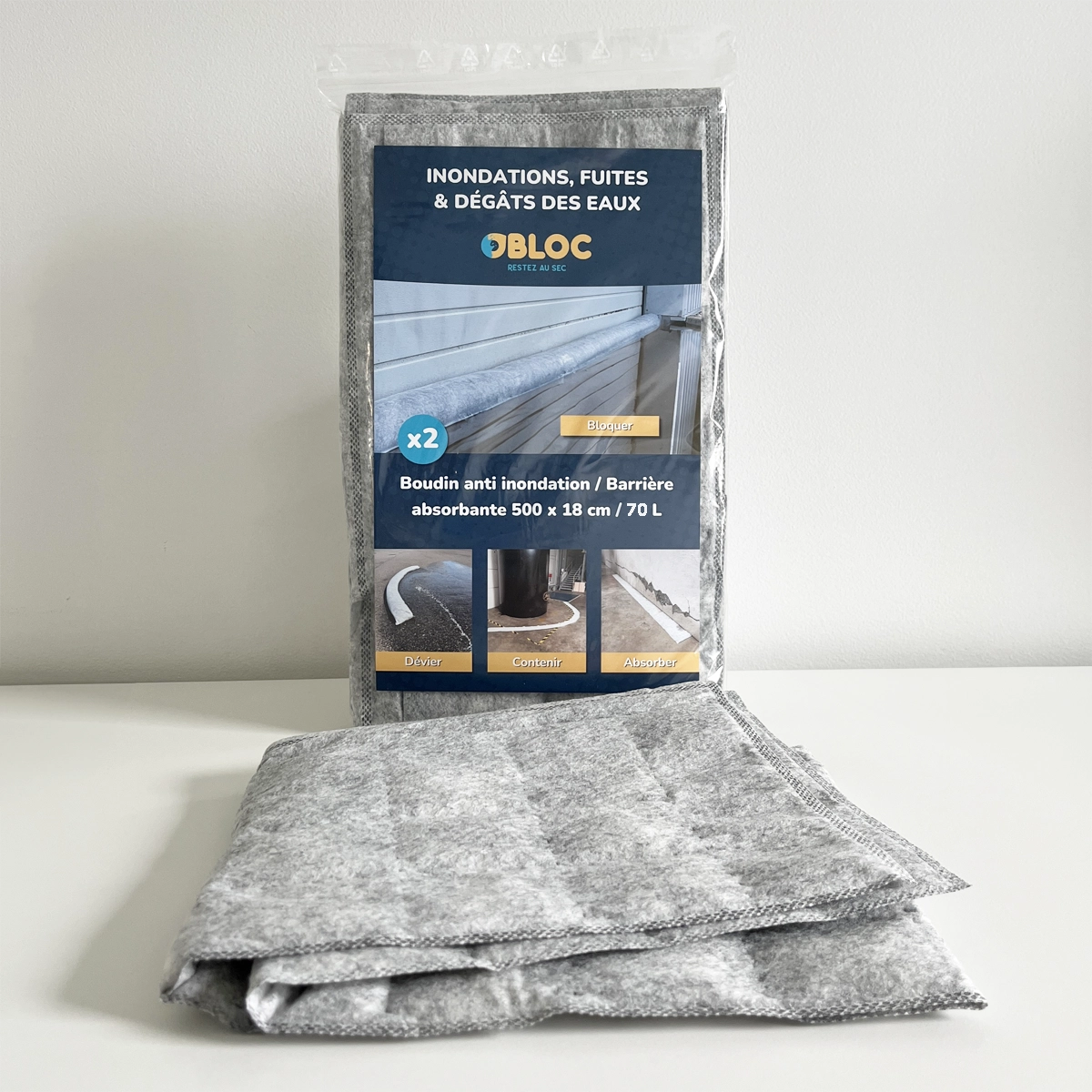 Flood sock | Absorbent barrier against leaks and water damage