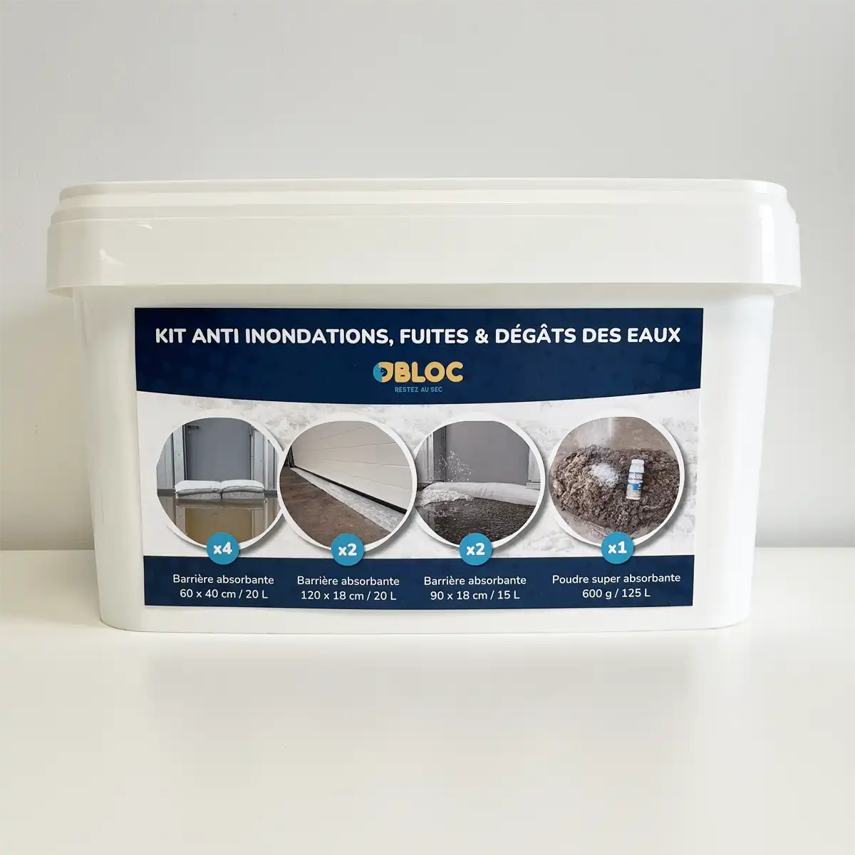 Kit anti inondation | Barrière absorbante contre les fuites et dégâts des eaux