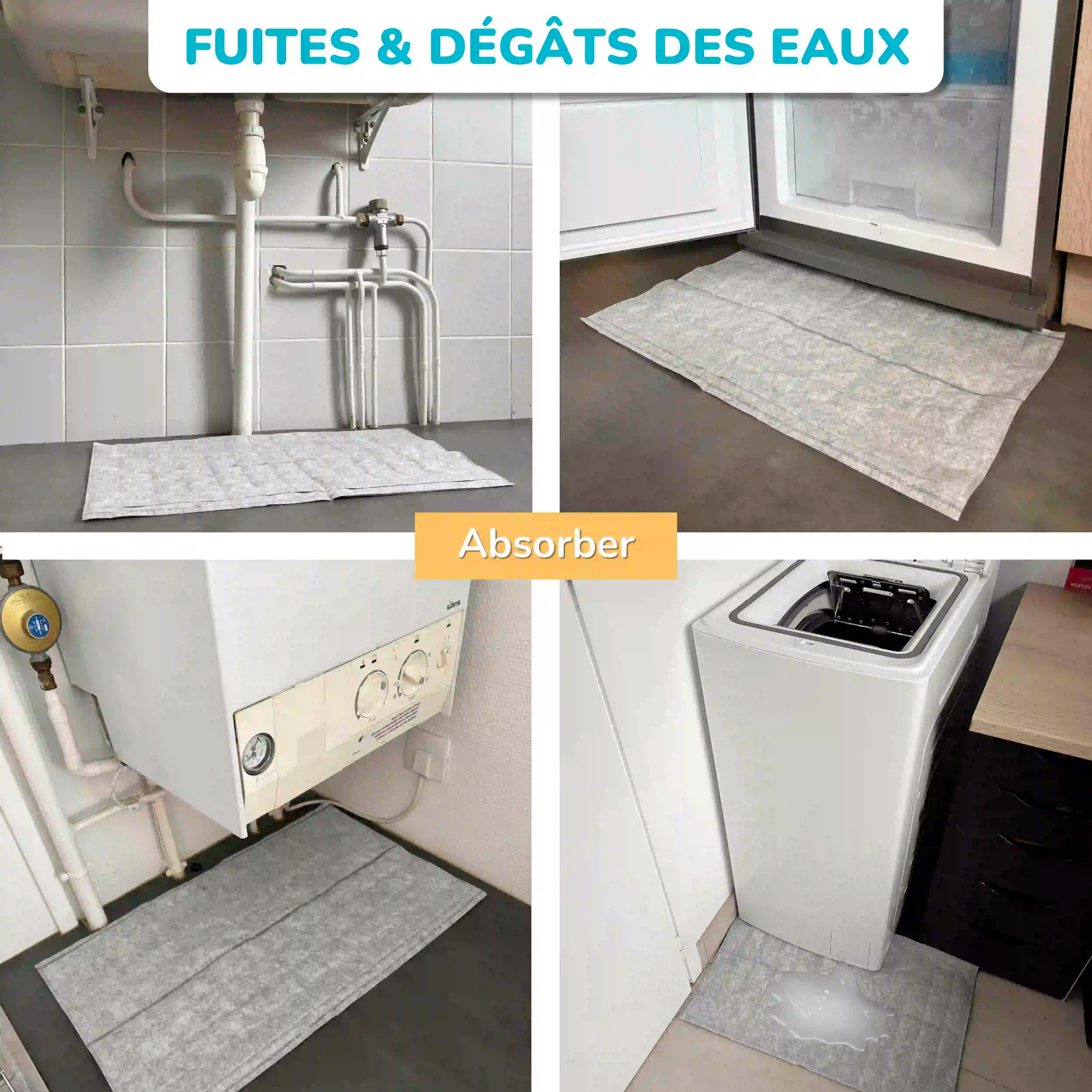 Sac anti inondation | Barrière absorbante contre les fuites et dégâts des eaux