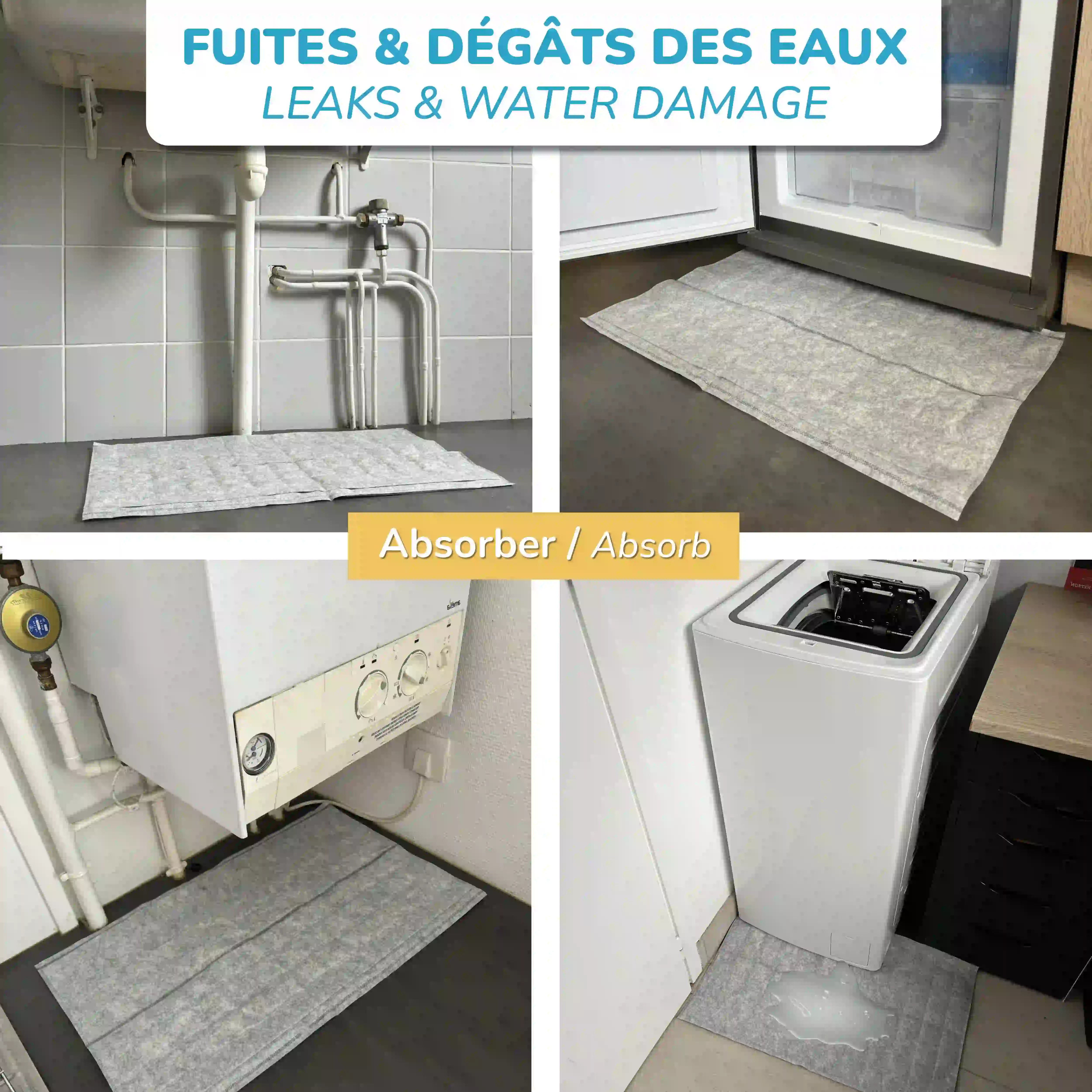Sac anti inondation | Barrière absorbante contre les fuites et dégâts des eaux