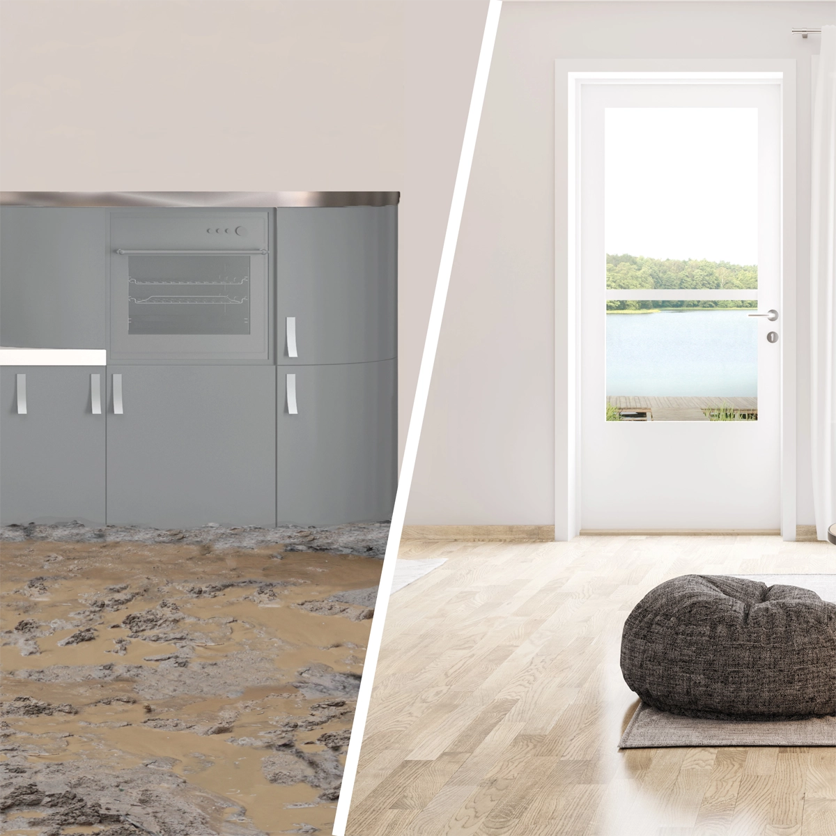 Poudre super absorbante eau et boue