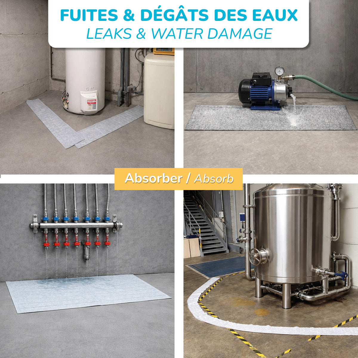 Kit d'intervention XL | Inondations - Fuites - Dégâts des eaux