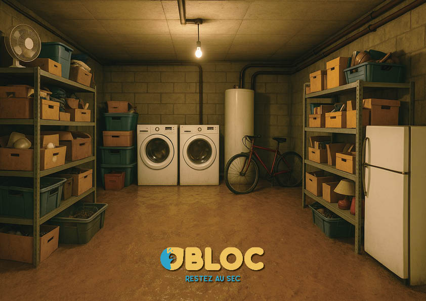 Faire face à une cave inondée avec la poudre super-absorbante OBLOC®
